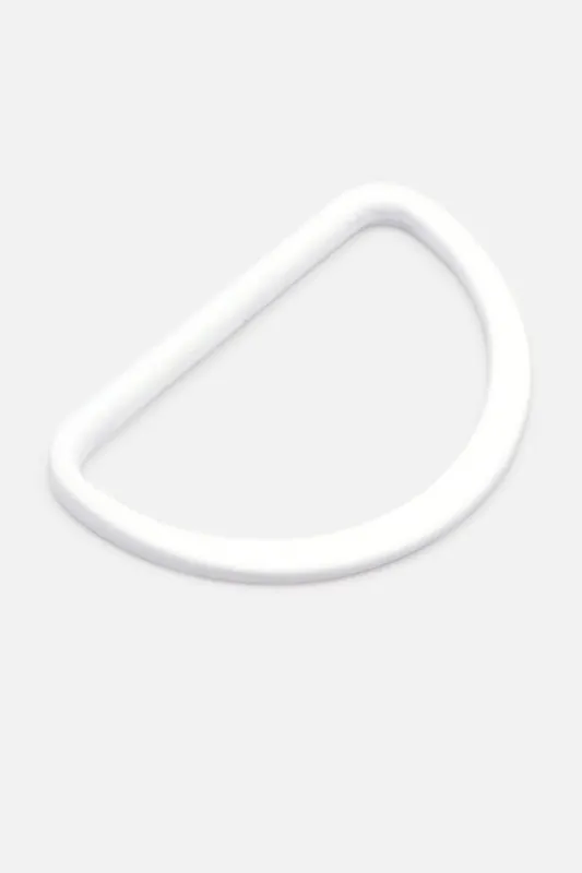 Zertifiziert Metall D-Ring 40mm Weiß B3