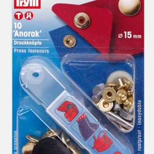 Anorak Druckknöpfe Gold 15mm Neue Kollektion