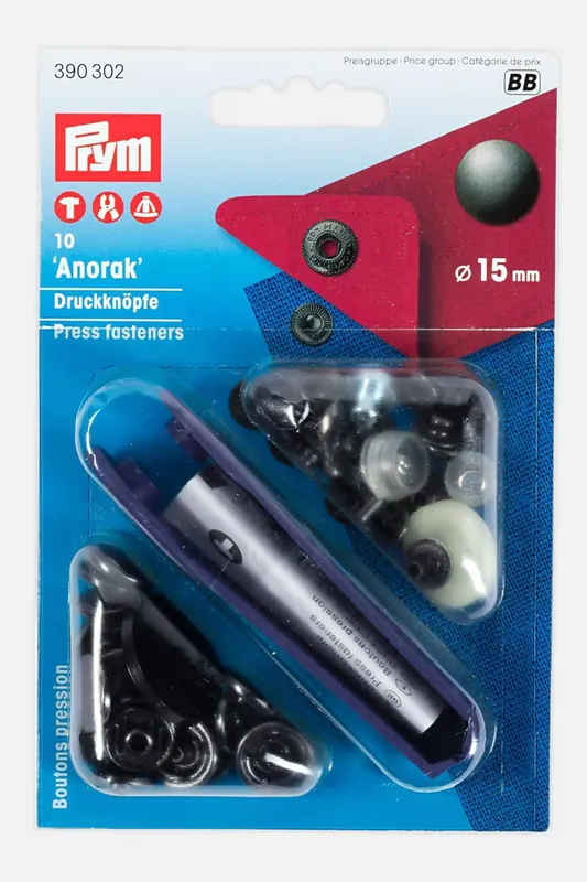 Anorak Druckknöpfe Brüniert 15mm Preisreduziert