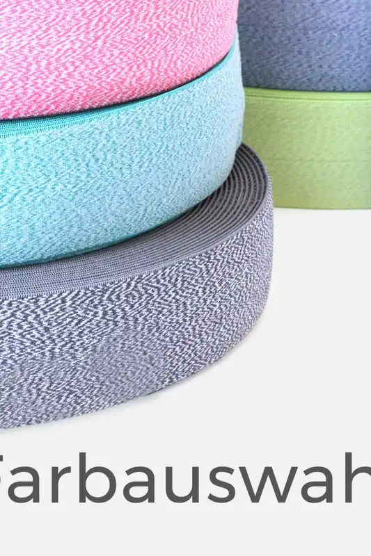 Sichere Zahlung Gummiband Meliert 40mm Meterware