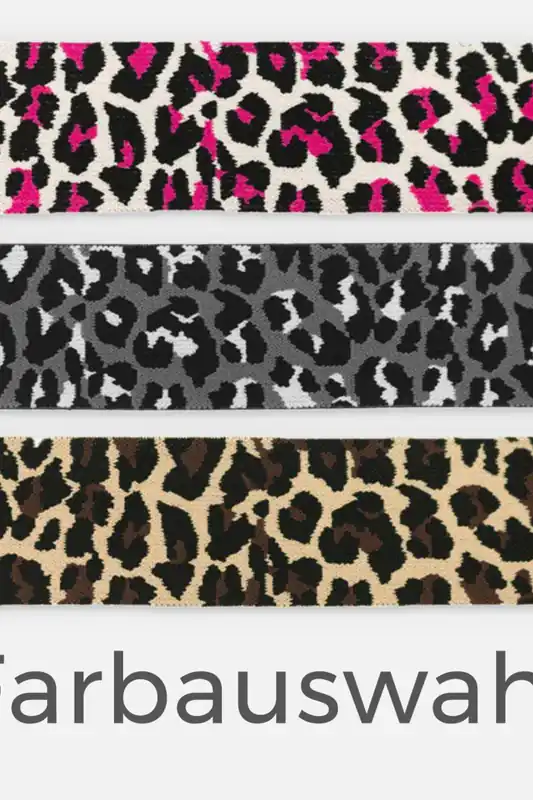 Bestpreis Gummiband Leopard 40mm Meterware