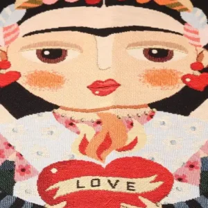 Exklusiv Gobelin Panel "Blumenmädchen" Schwarz