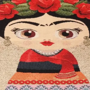 Versand Am Gleichen Tag Gobelin Panel "Blumenmädchen" Beige Melange