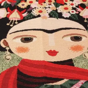 Gleich Bestellen Gobelin Panel "Blumenmädchen" Grün Melange