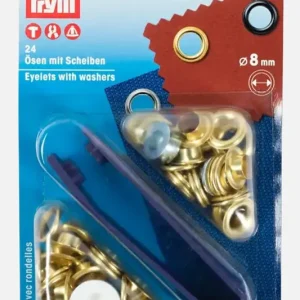 Neue Kollektion Ösen mit Scheiben Gold 8mm