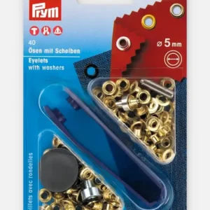 Limited Edition Ösen mit Scheiben Gold 5mm