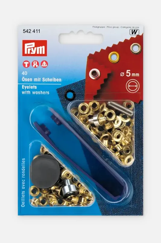 Limited Edition Ösen mit Scheiben Gold 5mm