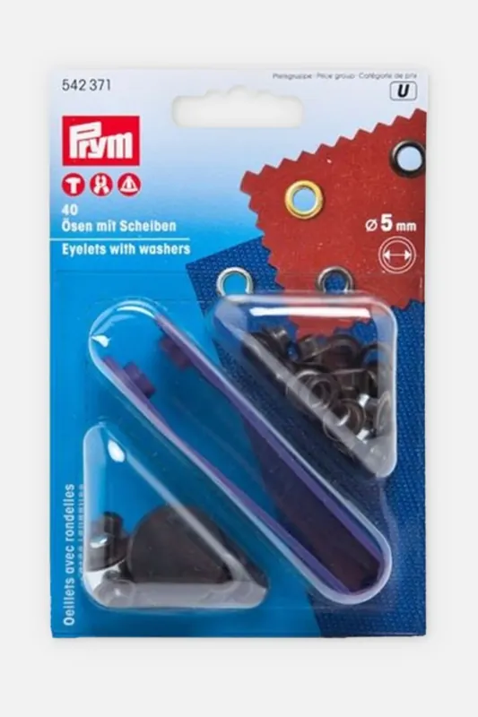 Neu Im Sortiment Ösen mit Scheiben Brüniert 5mm
