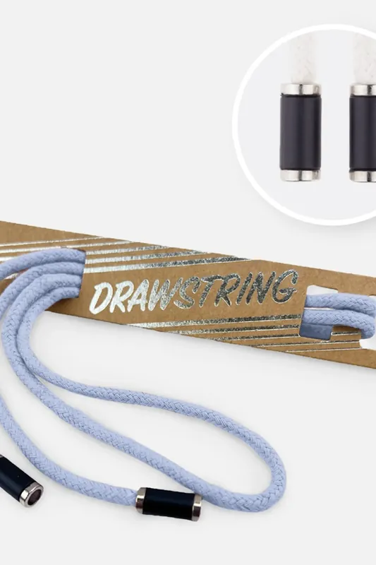 Kordel 5 mm mit silber Enden Länge 115cm Wolkenblau Neuheit