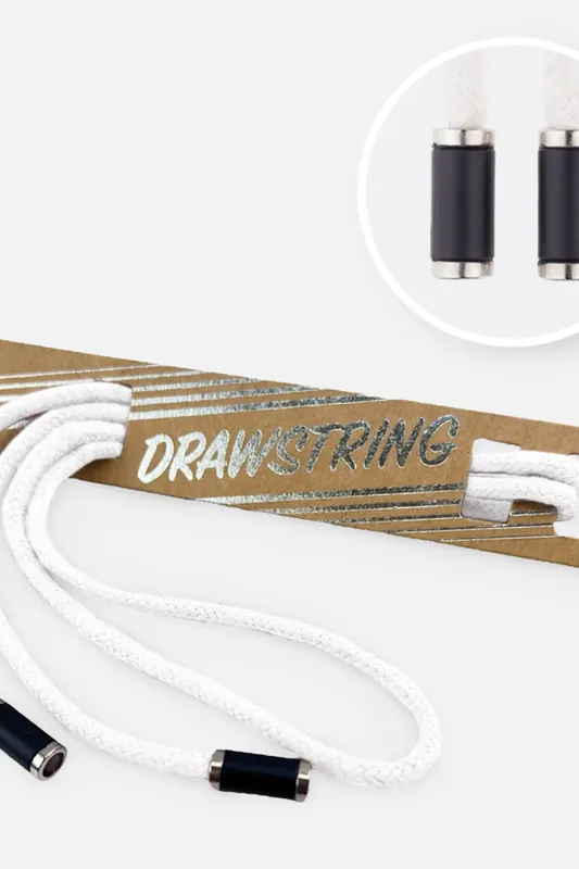 Direkt Vom Hersteller Kordel 5 mm mit silber Enden Länge 115cm Weiß