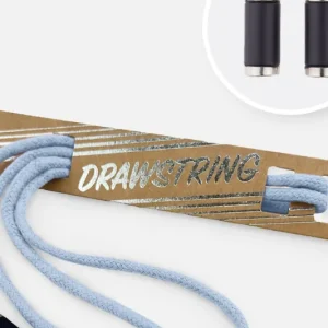 Kordel 5 mm mit silber Enden Länge 115cm Jeans hell Begrenztes Angebot