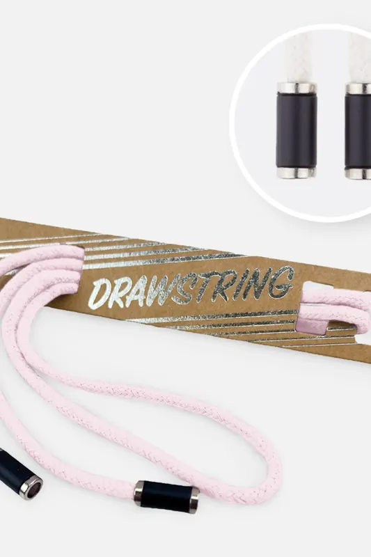 Kordel 5 mm mit silber Enden Länge 115cm Hellrosa Finale Aktion