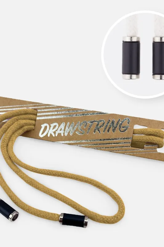 Kordel 5 mm mit silber Enden Länge 115cm Goldbraun Zertifiziert