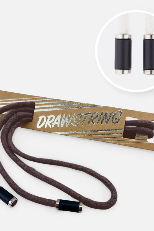 Kordel 5 mm mit silber Enden Länge 115cm Dunkler Mokka Limited Edition