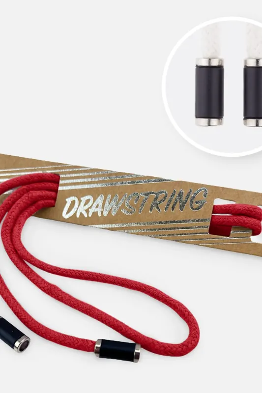 Kordel 5 mm mit silber Enden Länge 115cm Dunkelrot Expressversand