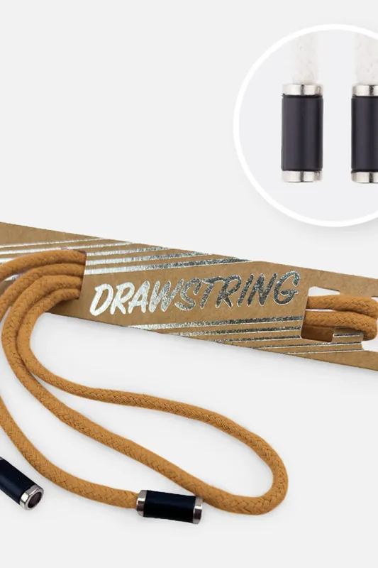 Neu Im Sortiment Kordel 5 mm mit silber Enden Länge 115cm Dunkelcamel