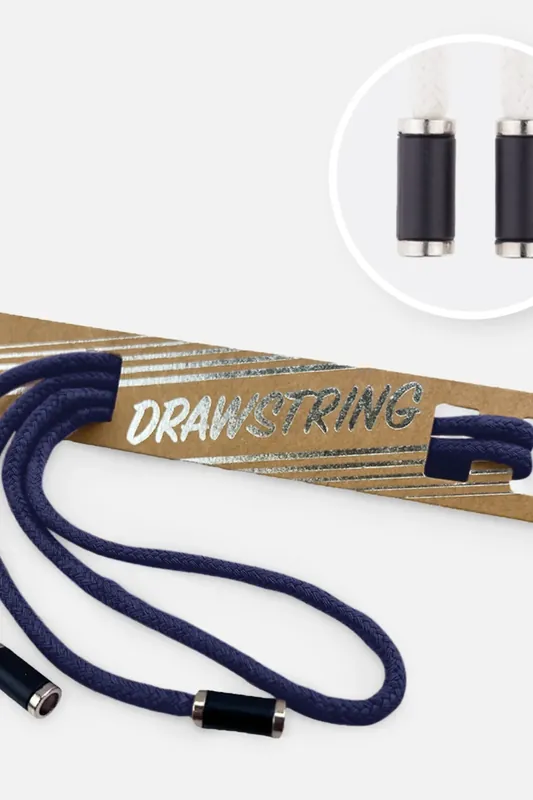 Saisonangebot Kordel 5 mm mit silber Enden Länge 115cm Dunkelblau