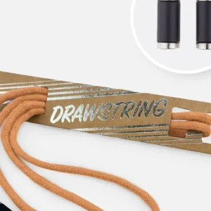 Kordel 5 mm mit silber Enden Länge 115cm Cognac Original