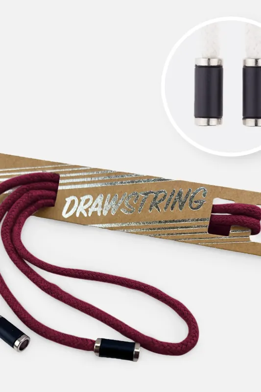 Kordel 5 mm mit silber Enden Länge 115cm Bordeaux Mega-Angebot