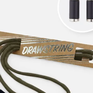 Kordel 5 mm mit silber Enden Länge 115cm Army dunkel Beliebt