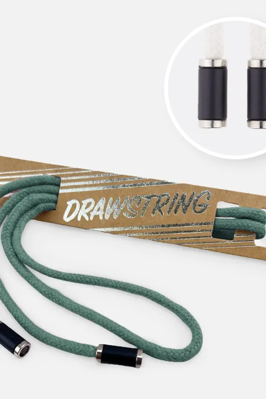 Kordel 5 mm mit silber Enden Länge 115cm Altgrün Garantierte Lieferung