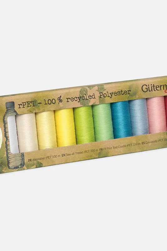 Neu Nähfaden-Set Allesnäher rPET Pastell 10x100m