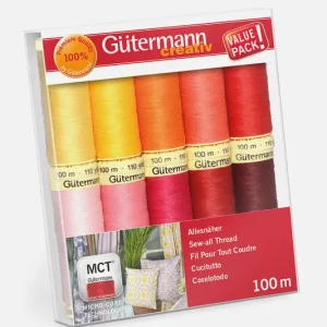 Nähfaden-Set Allesnäher Rottöne 10x100m Geld-Zurück-Garantie