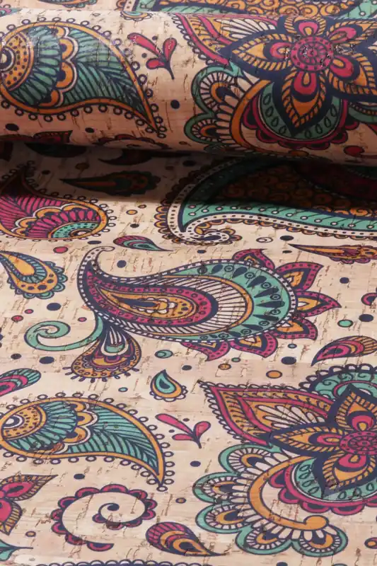 Korkstoff Paisleymuster Neue Kollektion