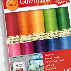 Super-Preis Nähfaden-Set Allesnäher Regenbogen 10x100m