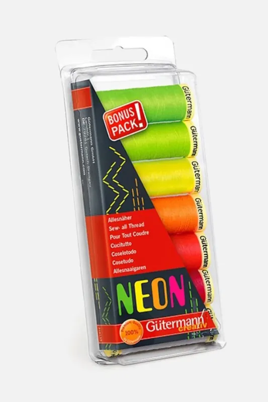 Nähfaden-Set Allesnäher Neon 7x100m Solange Der Vorrat Reicht