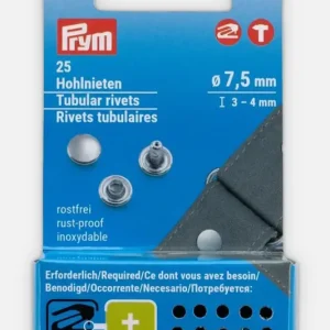PRYM Hohlnieten Silber 7,5mm 3-4mm Höhe Wochenendangebot
