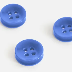 Ausverkauf Knopf Perlmutt-Optik Kobaltblau 11mm