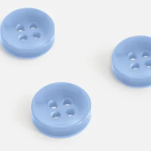 Knopf Perlmutt-Optik Hellblau 11mm Geld-Zurück-Garantie