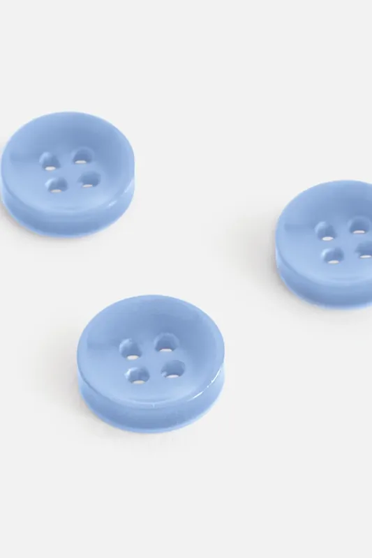 Knopf Perlmutt-Optik Hellblau 11mm Geld-Zurück-Garantie