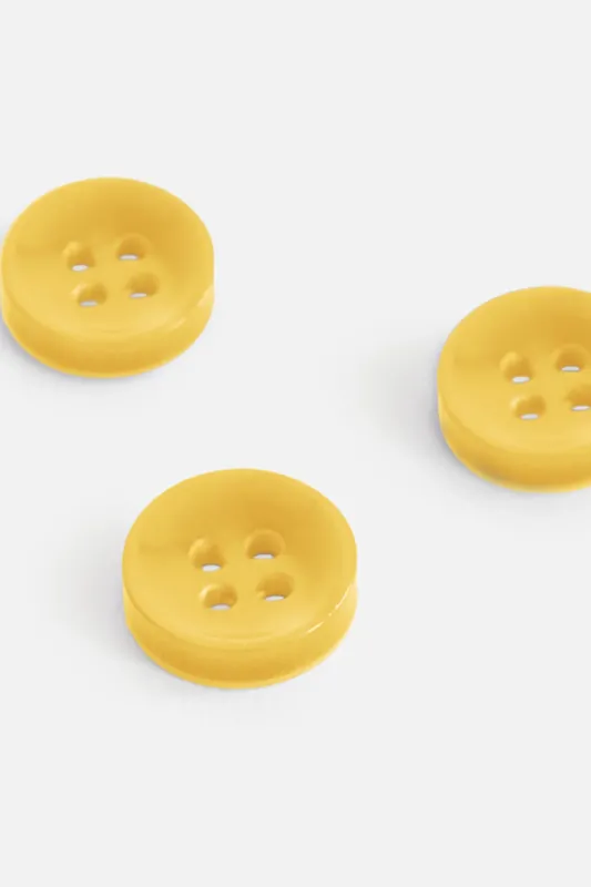 Neue Kollektion Knopf Perlmutt-Optik Gelb 11mm