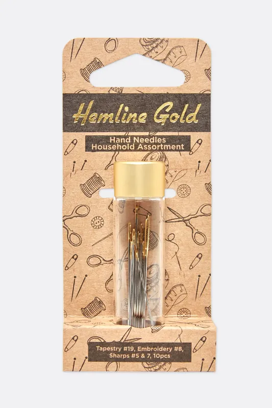 Handnähnadeln goldenes Öhr 10 Stück Premium