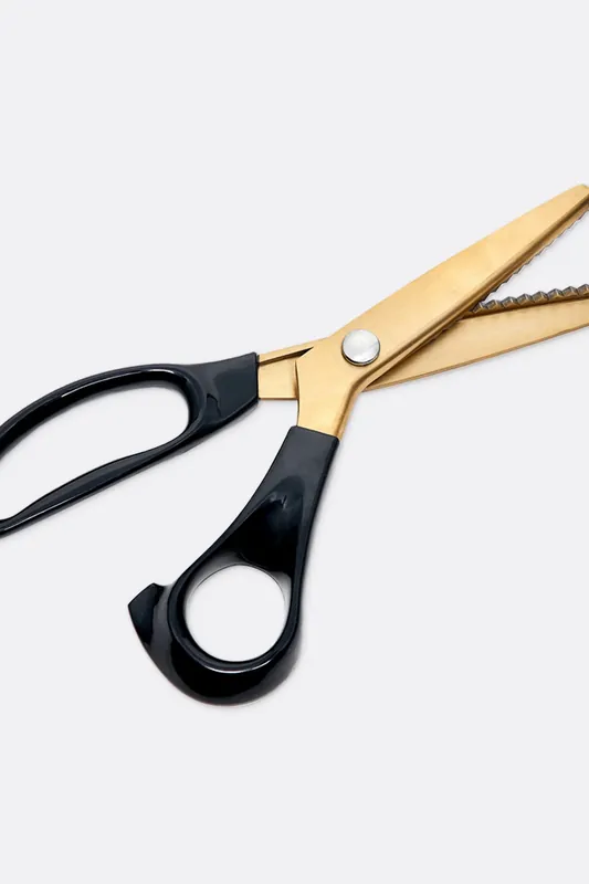 Aktuell Zackenschere Goldschwarz 23,5cm