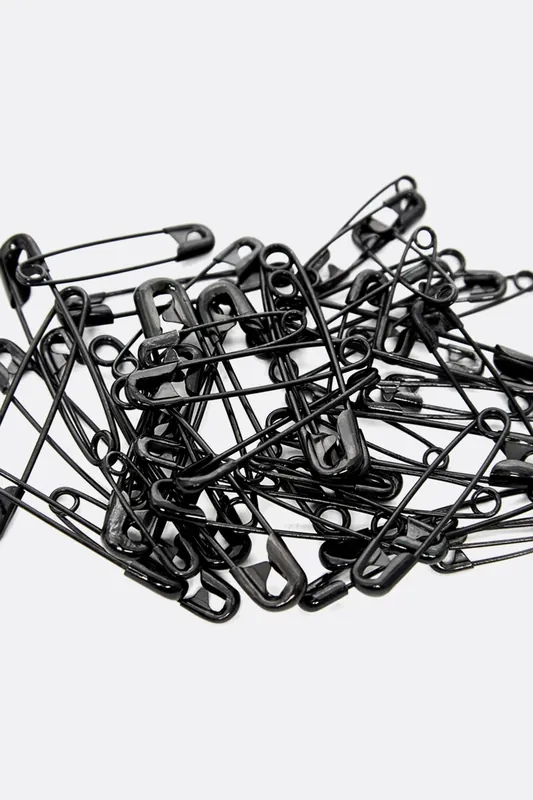 Schwarze Sicherheitsnadeln 50 Stück Aktuell