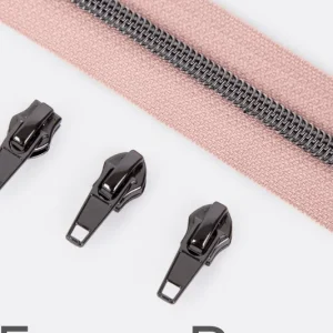 Sonderangebot Reißverschluss Gunmetal 6,5mm Nude D209 3m lang