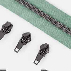 Reißverschluss Gunmetal 6,5mm Mint D250 3m lang Rabatt