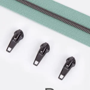 Begrenztes Angebot Reißverschluss Gunmetal 4mm Mint D250 1m lang