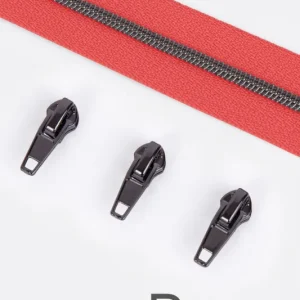 Günstig Reißverschluss Gunmetal 4mm Koralle D816 1m lang