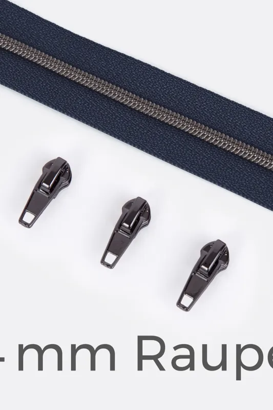 Reißverschluss Gunmetal 4mm Indigo D196 1m lang Online Kaufen