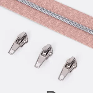 Preis Gesenkt Reißverschluss Silber 4mm Nude D209 1m lang