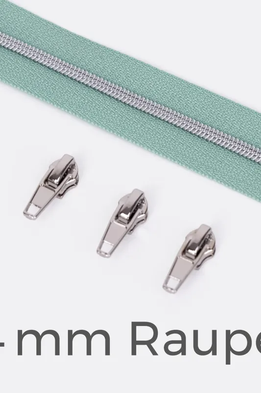 Reißverschluss Silber 4mm Mint D250 1m lang Günstig