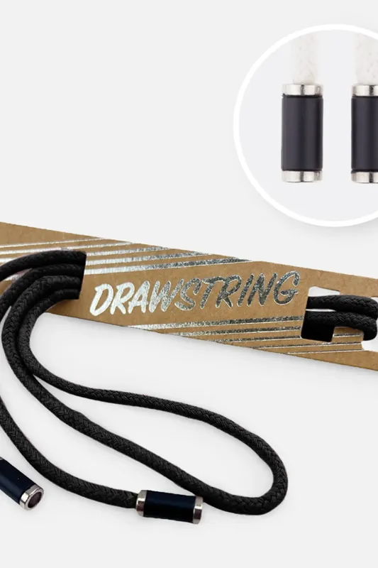 Top-Angebot Kordel 5 mm mit silber Enden Länge 115cm Schwarz