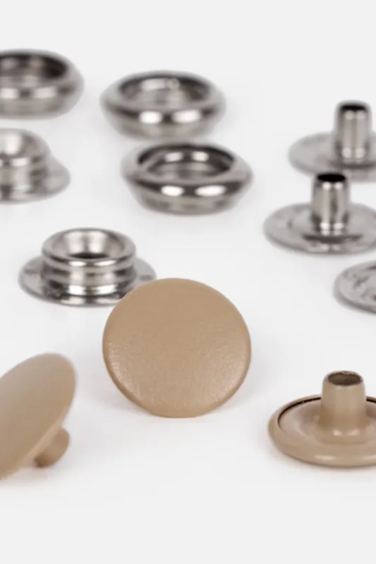 Bestpreis Anorak Druckknöpfe Beige 15mm