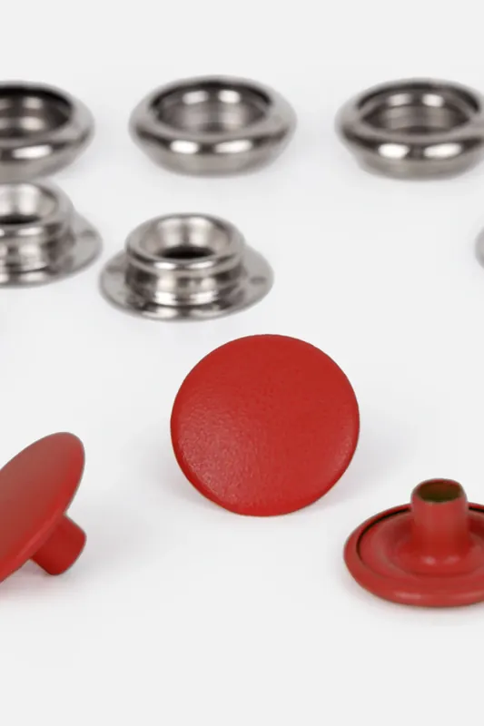 Anorak Druckknöpfe Ziegelrot 15mm Top-Preis