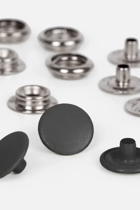 Anorak Druckknöpfe Anthrazit 15mm Exklusiv