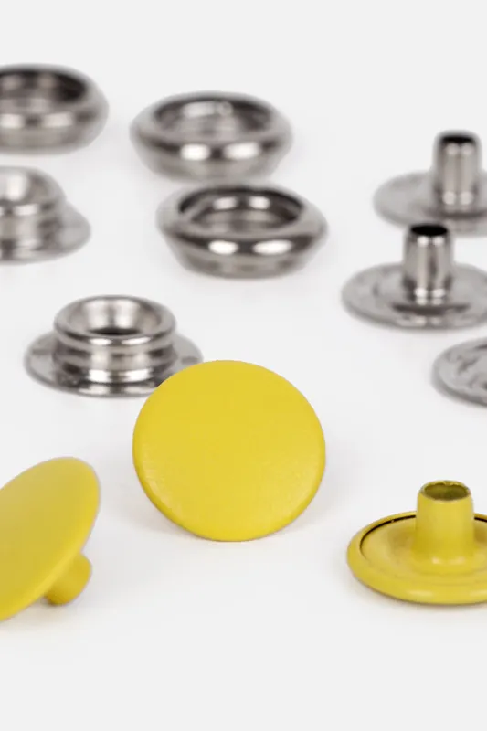 Neue Ware Anorak Druckknöpfe Gelb 15mm